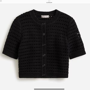 Jcrew short sleeve pointelle cardigan sweater size xl nwt $128